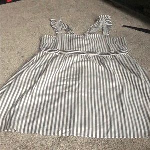 Stripped cross back Madewell dress